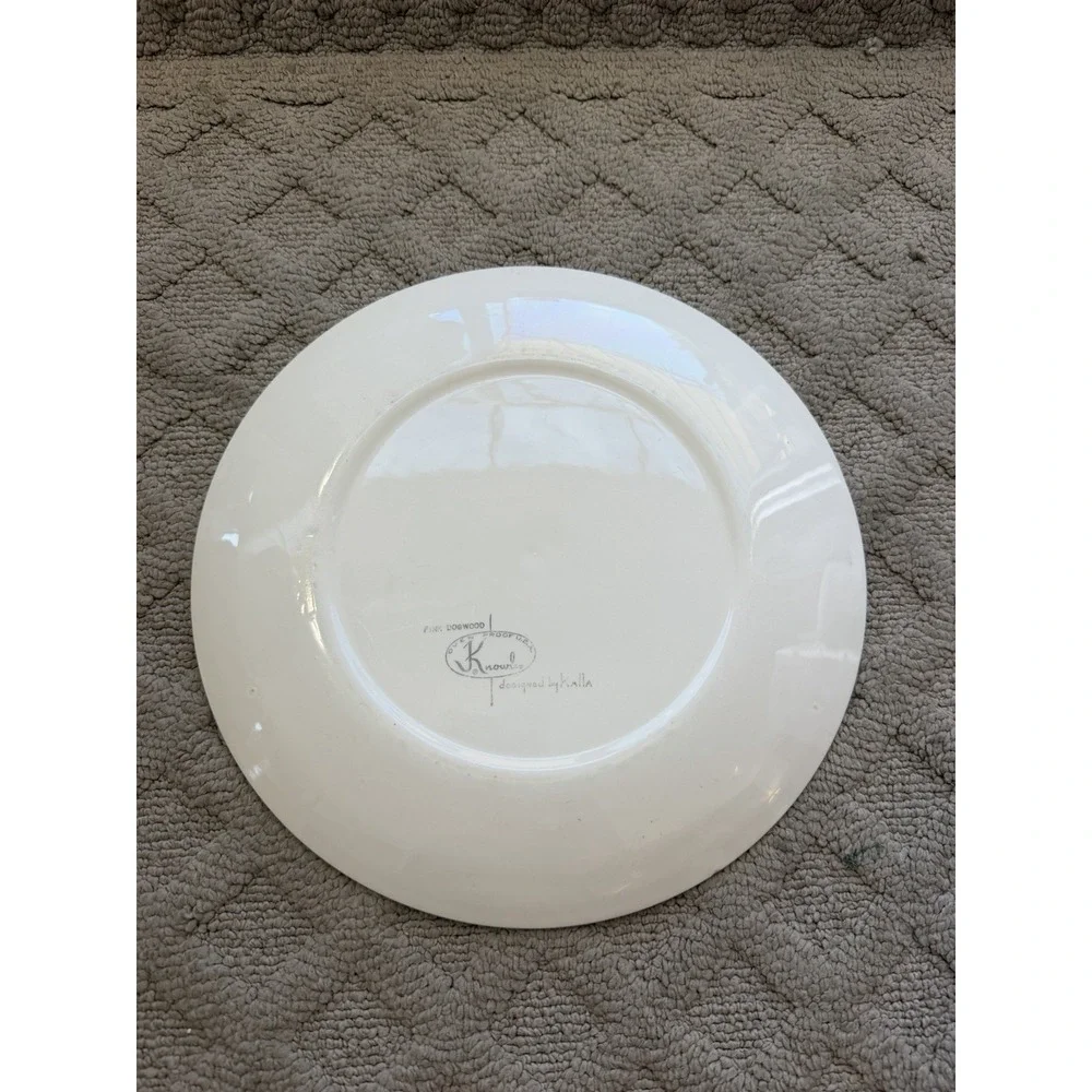 Edwin Knowles PINK DOGWOOD (GOLD TRIM) Dinner Plate